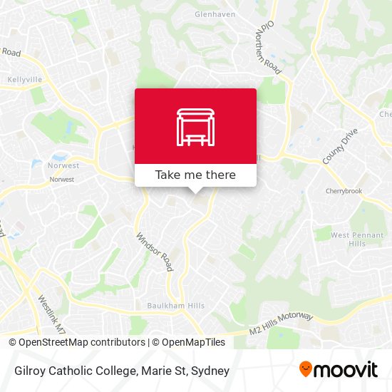 Gilroy Catholic College, Marie St map