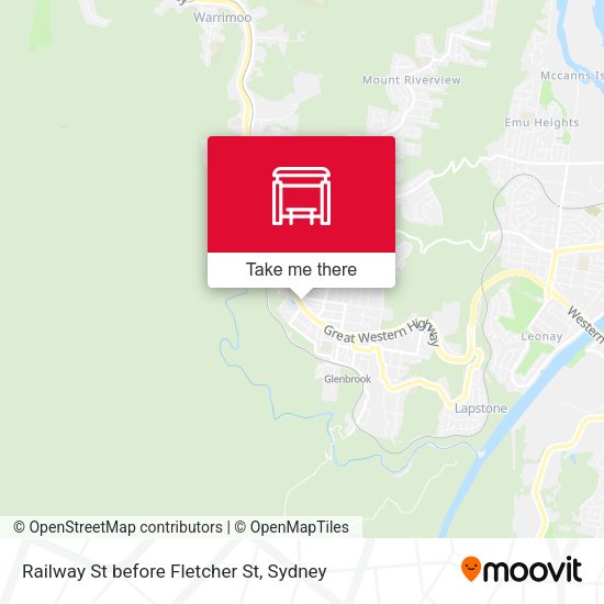 Railway St before Fletcher St map