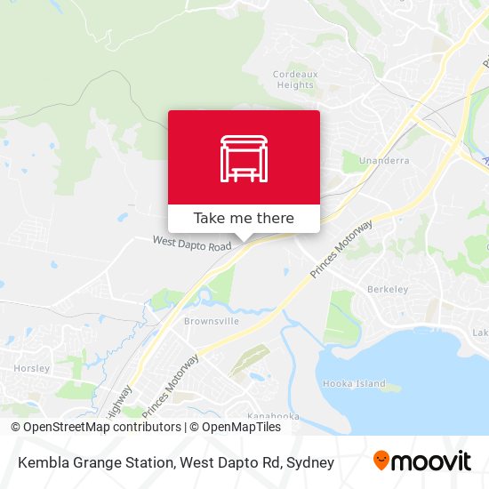 Kembla Grange Station, West Dapto Rd map