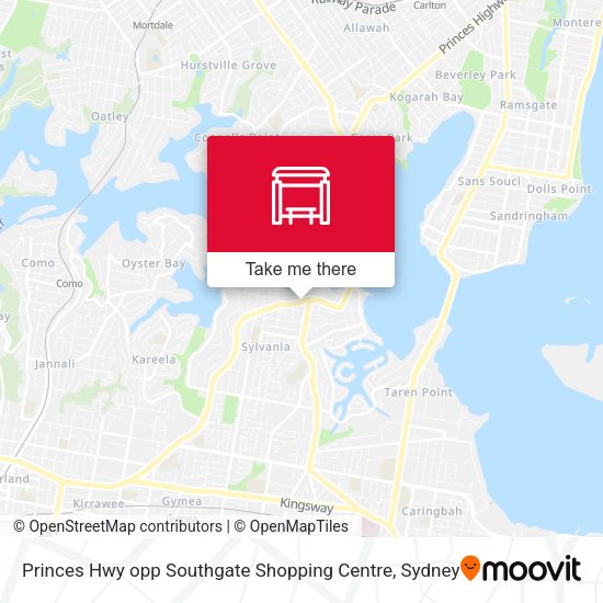 Princes Hwy opp Southgate Shopping Centre map