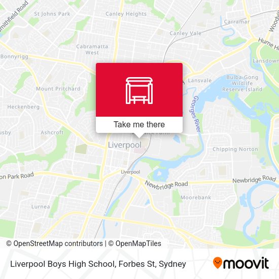 Liverpool Boys High School, Forbes St map