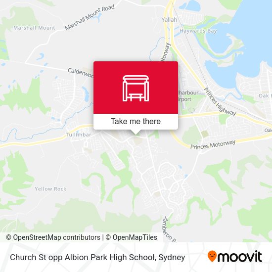 Church St opp Albion Park High School map