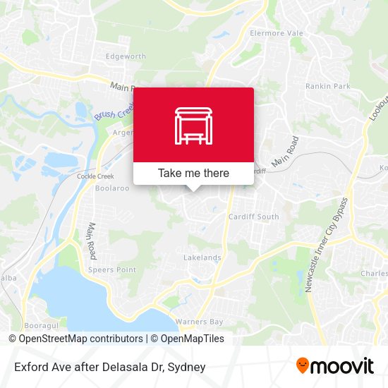 Exford Ave after Delasala Dr map