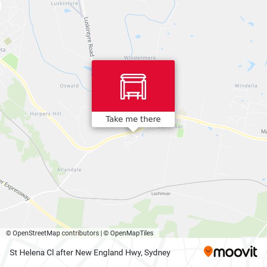 St Helena Cl after New England Hwy map
