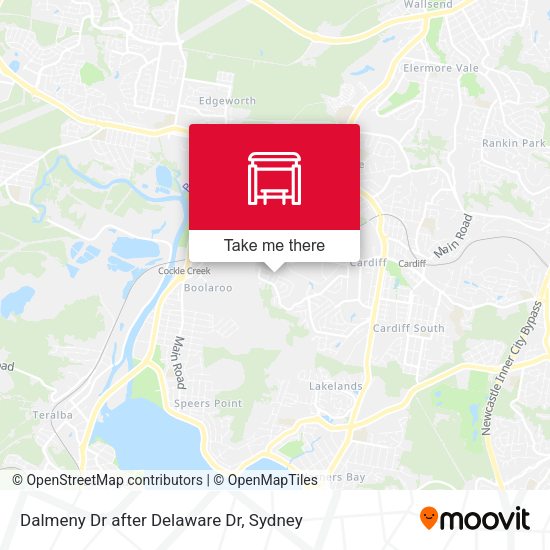Dalmeny Dr after Delaware Dr map