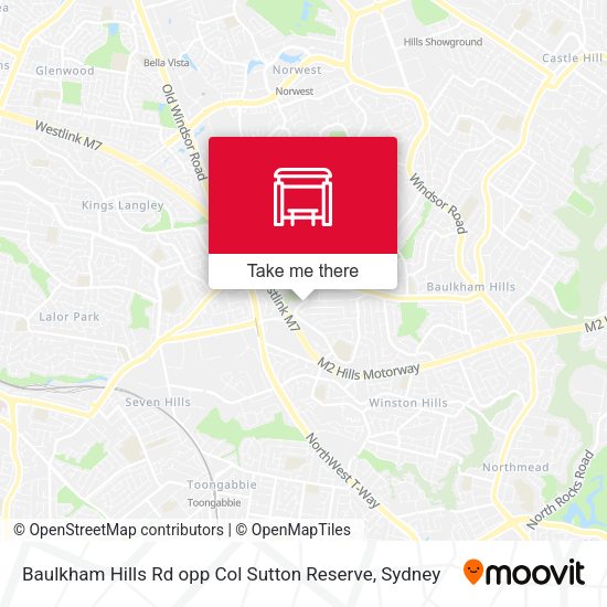 Baulkham Hills Rd opp Col Sutton Reserve map
