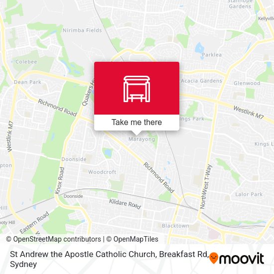 St Andrew the Apostle Catholic Church, Breakfast Rd map