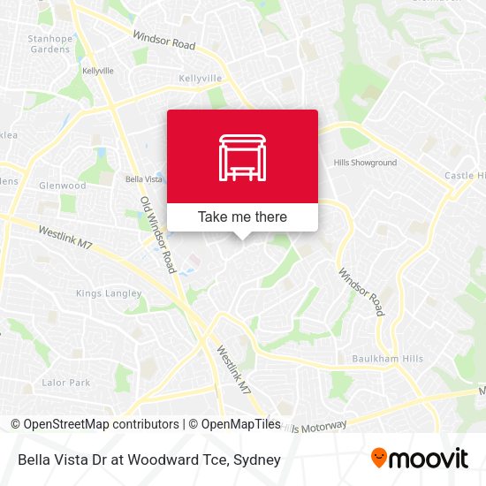 Bella Vista Dr at Woodward Tce map