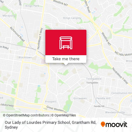 Mapa Our Lady of Lourdes Primary School, Grantham Rd