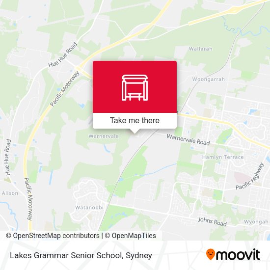 Lakes Grammar Senior School map