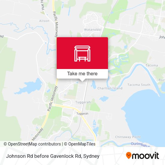 Johnson Rd before Gavenlock Rd map