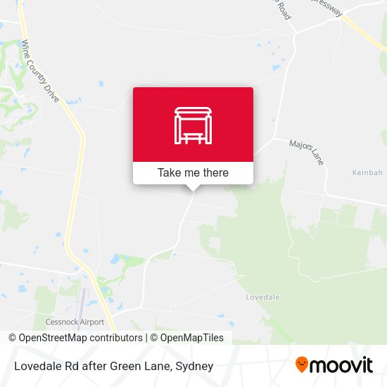 Lovedale Rd after Green Lane map