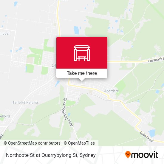 Northcote St at Quarrybylong St map
