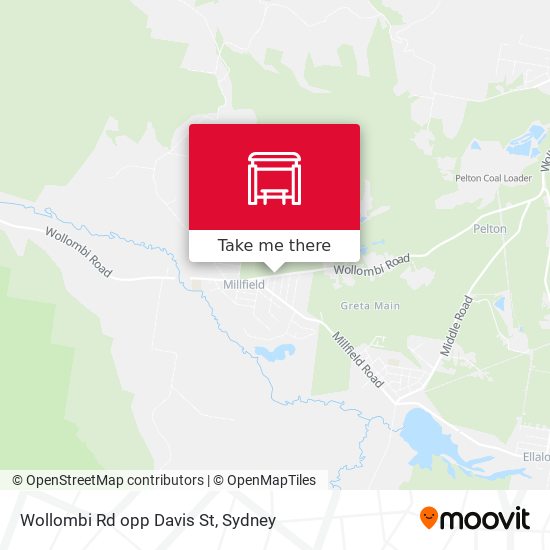 Wollombi Rd opp Davis St map