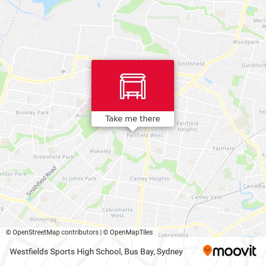Westfields Sports High School, Bus Bay map