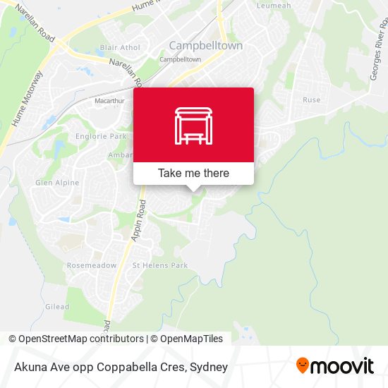 Akuna Ave opp Coppabella Cres map