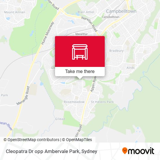 Cleopatra Dr opp Ambervale Park map
