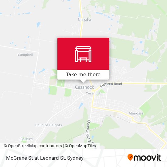 McGrane St at Leonard St map