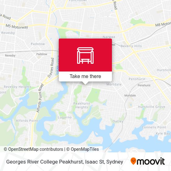 Georges River College Peakhurst, Isaac St map