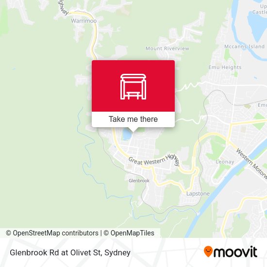Glenbrook Rd at Olivet St map