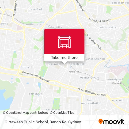 Girraween Public School, Bando Rd map