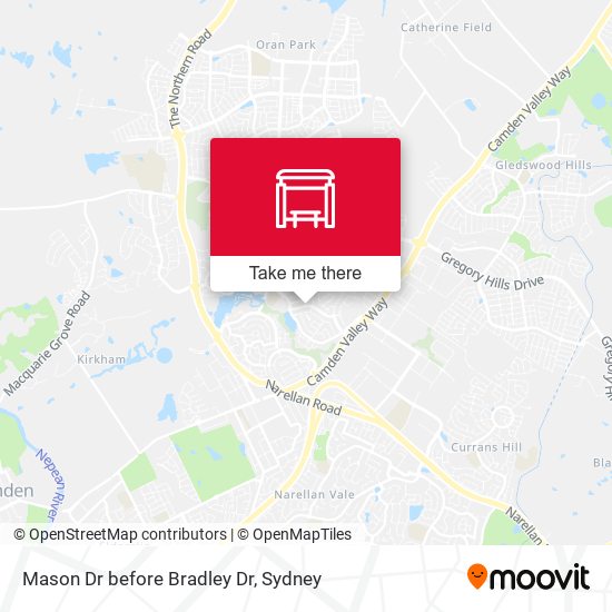 Mason Dr before Bradley Dr map