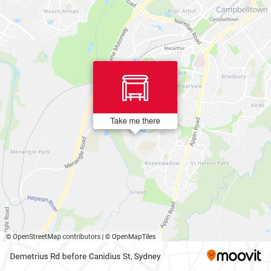 Demetrius Rd before Canidius St map