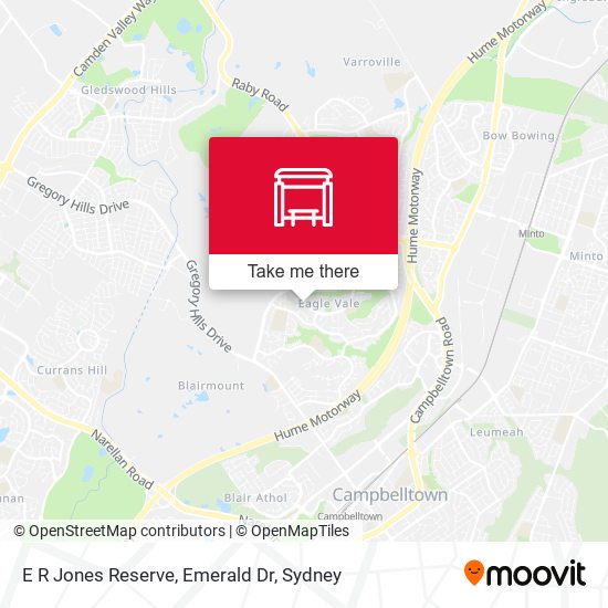 E R Jones Reserve, Emerald Dr map