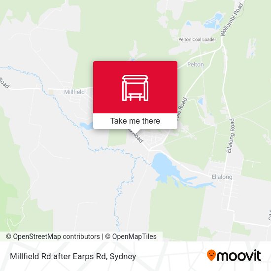Millfield Rd after Earps Rd map
