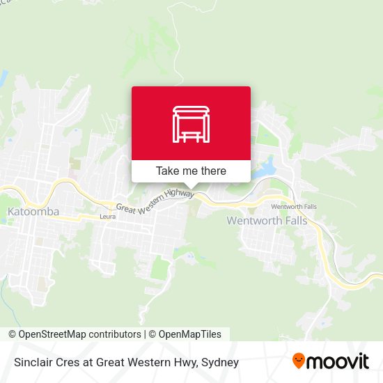 Sinclair Cres at Great Western Hwy map