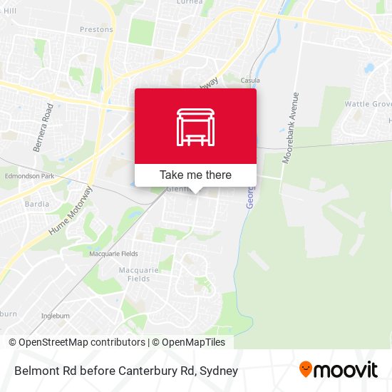 Belmont Rd before Canterbury Rd map
