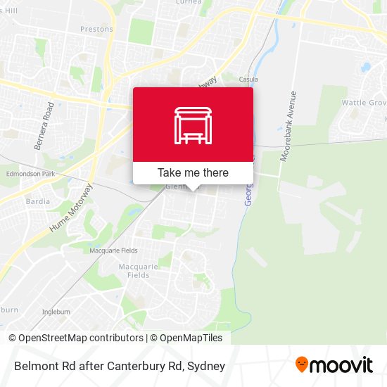 Belmont Rd after Canterbury Rd map