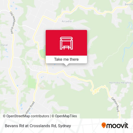 Bevans Rd at Crosslands Rd map
