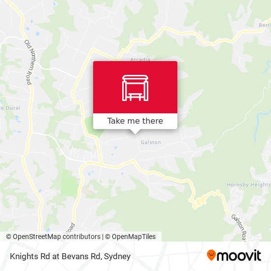 Knights Rd at Bevans Rd map
