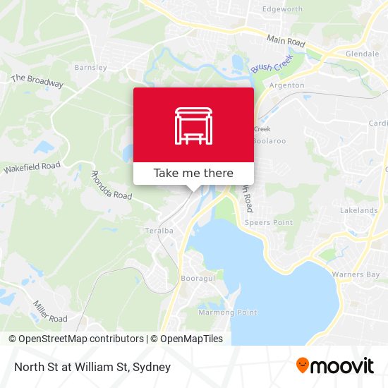 North St at William St map