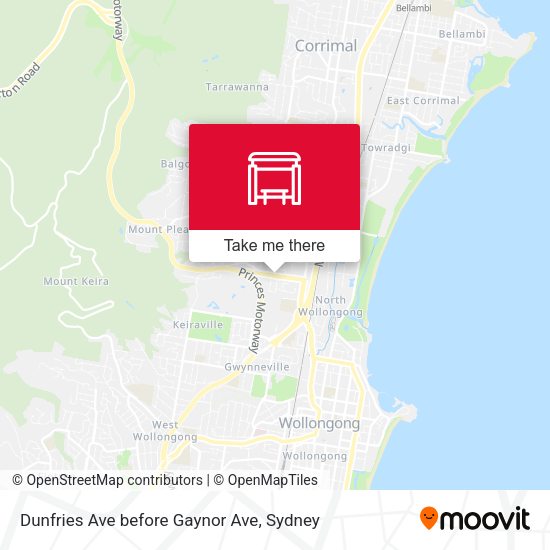 Dunfries Ave before Gaynor Ave map
