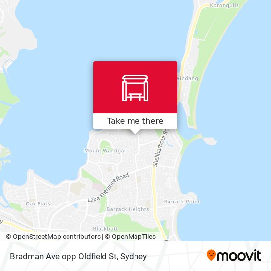 Bradman Ave opp Oldfield St map