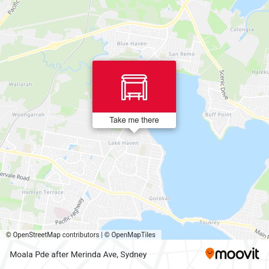 Moala Pde after Merinda Ave map