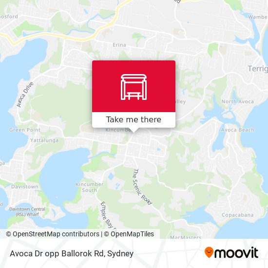 Avoca Dr opp Ballorok Rd map