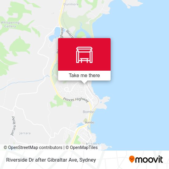 Riverside Dr after Gibraltar Ave map