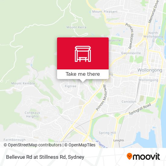 Bellevue Rd at Stillness Rd map