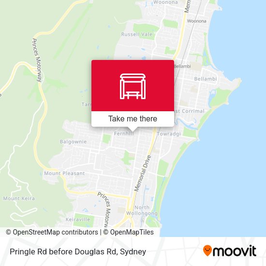 Pringle Rd before Douglas Rd map