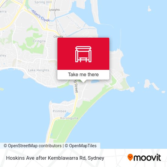 Hoskins Ave after Kemblawarra Rd map