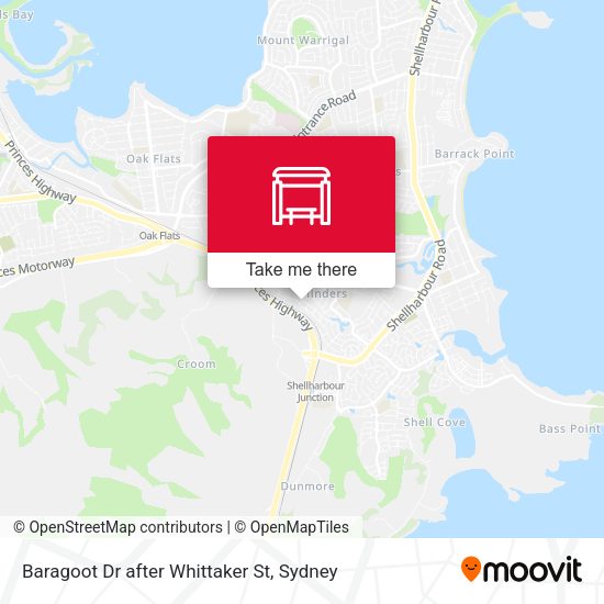 Baragoot Dr after Whittaker St map