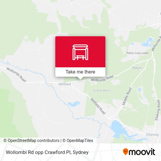 Wollombi Rd opp Crawford Pl map
