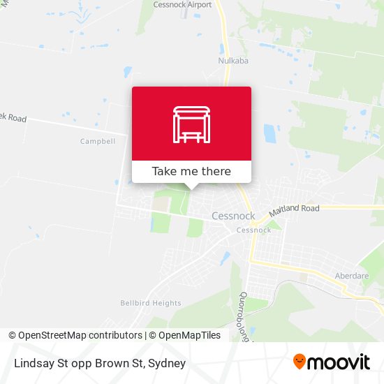 Lindsay St opp Brown St map