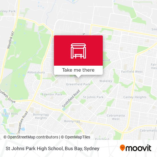 St Johns Park High School, Bus Bay map