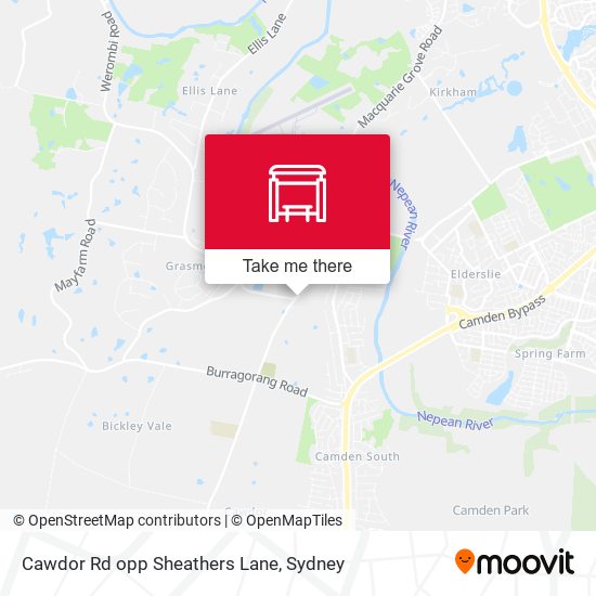 Cawdor Rd opp Sheathers Lane map