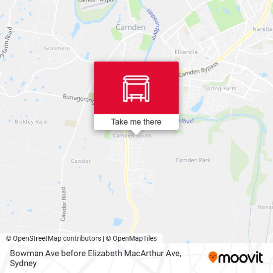 Bowman Ave before Elizabeth MacArthur Ave map