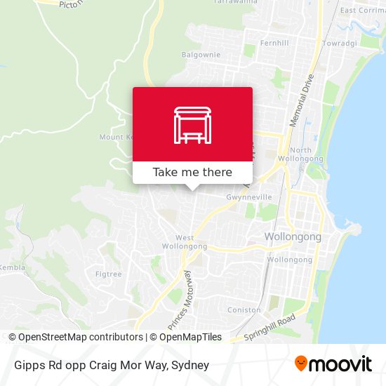 Gipps Rd opp Craig Mor Way map